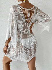 Lace Round Neck Cover-Up - Femstylo