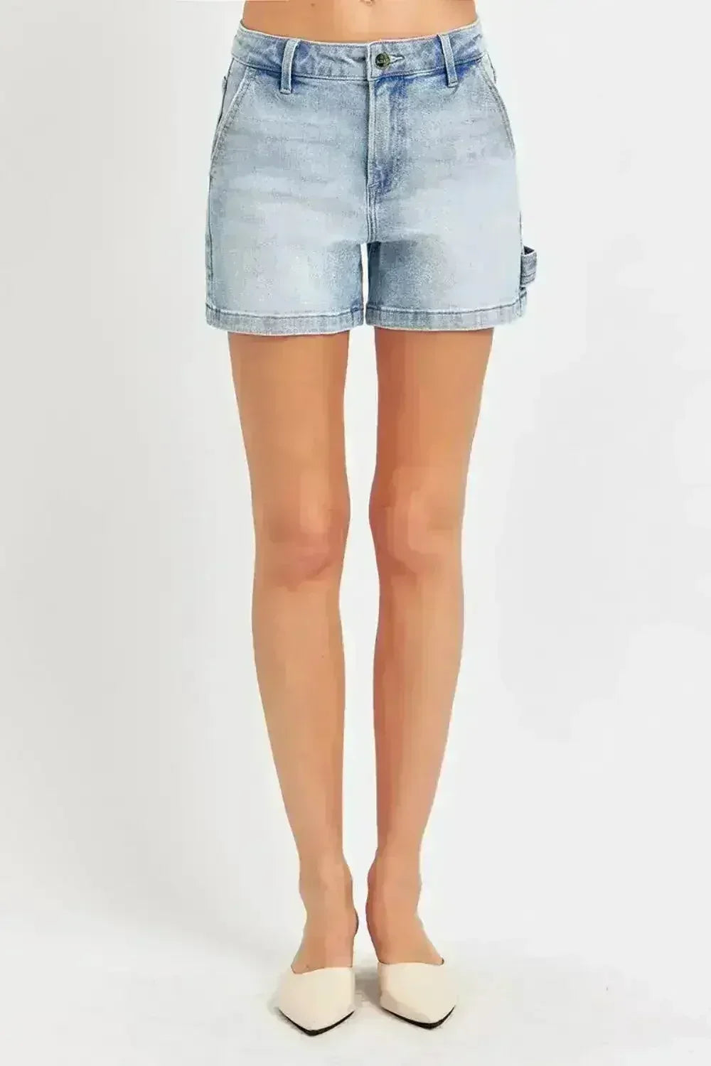 High Rise Denim Shorts | Stretch Cotton Blend | Sizes S-3XL - Femstylo