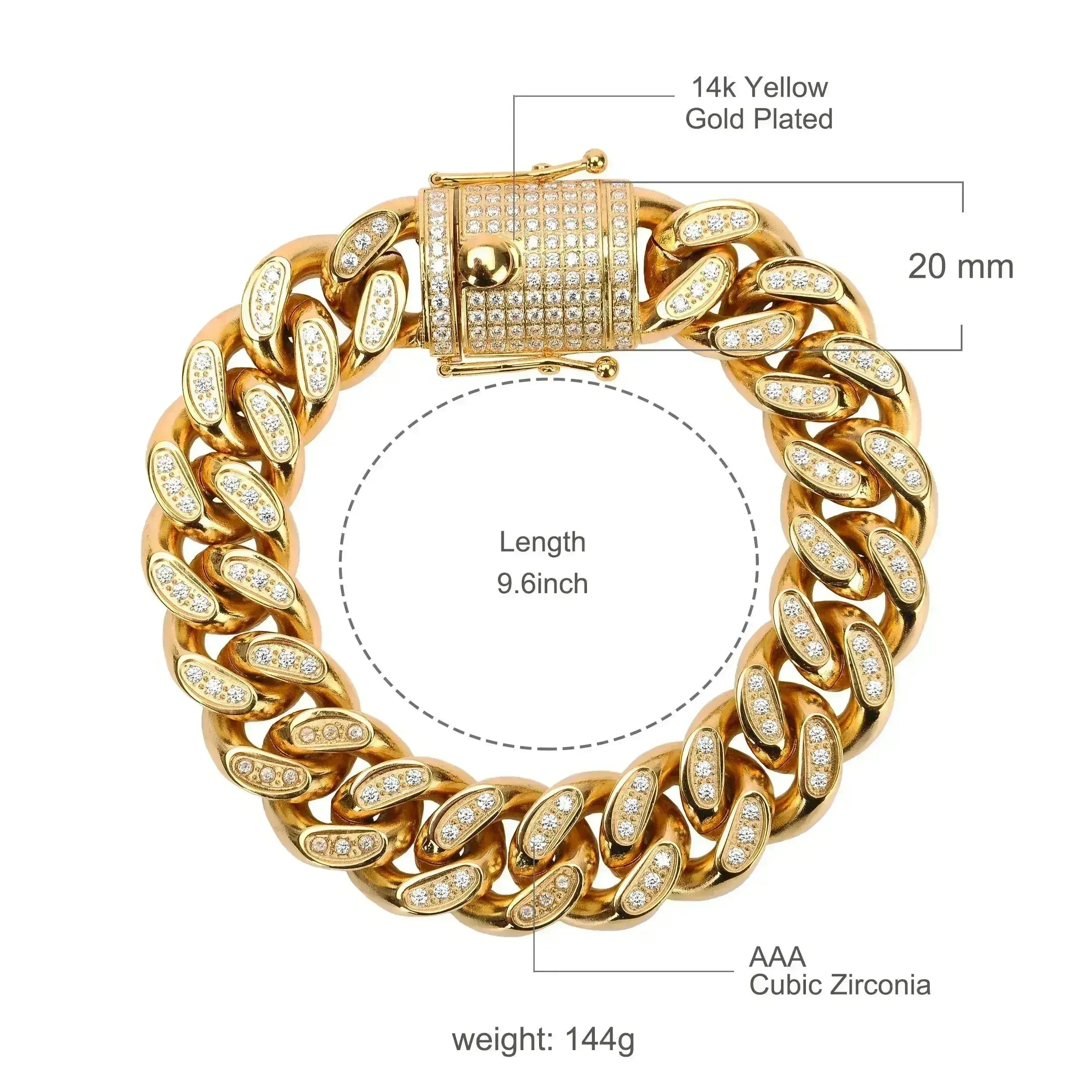 RUGBY 18MM Steel Full CZ Cuban | 938522 - Femstylo