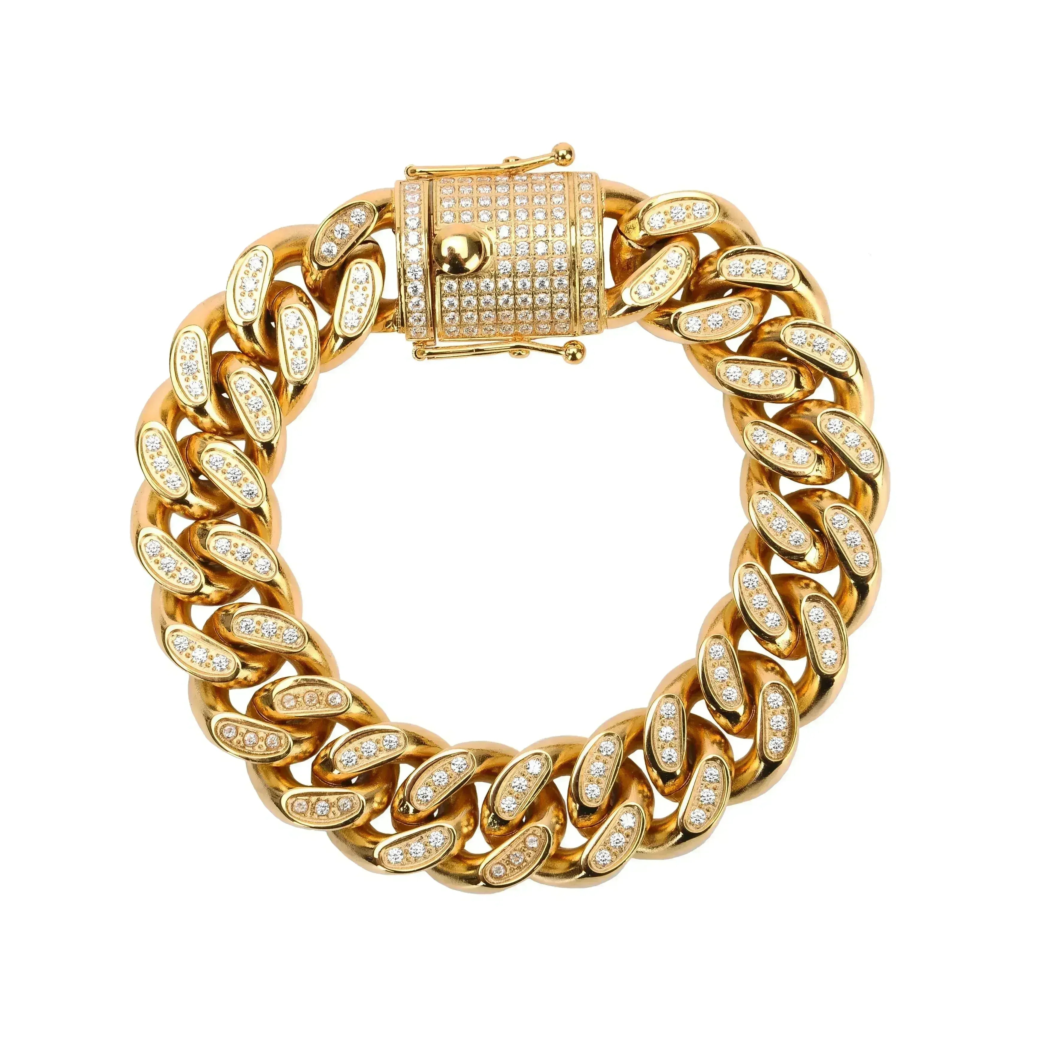 RUGBY 18MM Steel Full CZ Cuban | 938522 - Femstylo