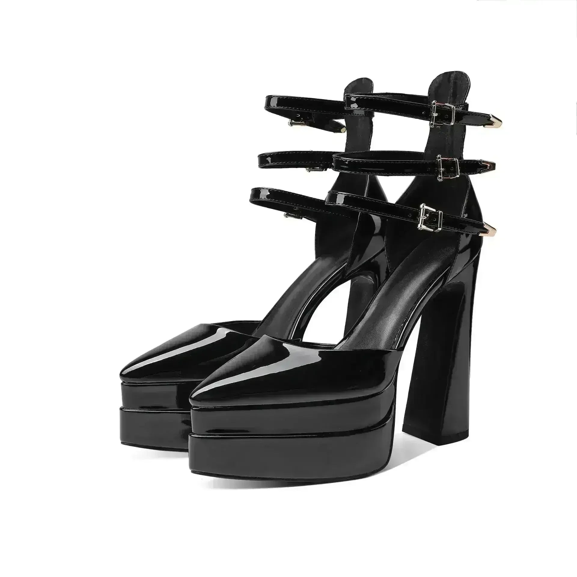 Fashion Pointed Toe Women's Shoes High Heel Hollow Sandals Waterproof - Femstylo