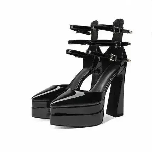 Fashion Pointed Toe Women's Shoes High Heel Hollow Sandals Waterproof - Femstylo