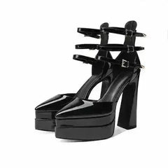 Fashion Pointed Toe Women's Shoes High Heel Hollow Sandals Waterproof - Femstylo