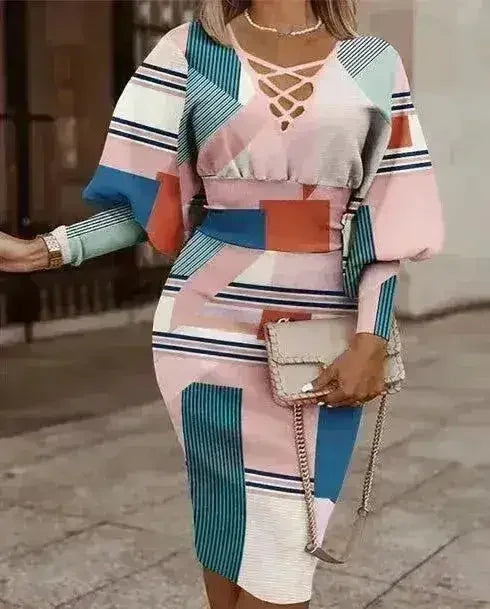 Casual Printed Dress - Women's Lightweight Sleeveless Dress - Femstylo