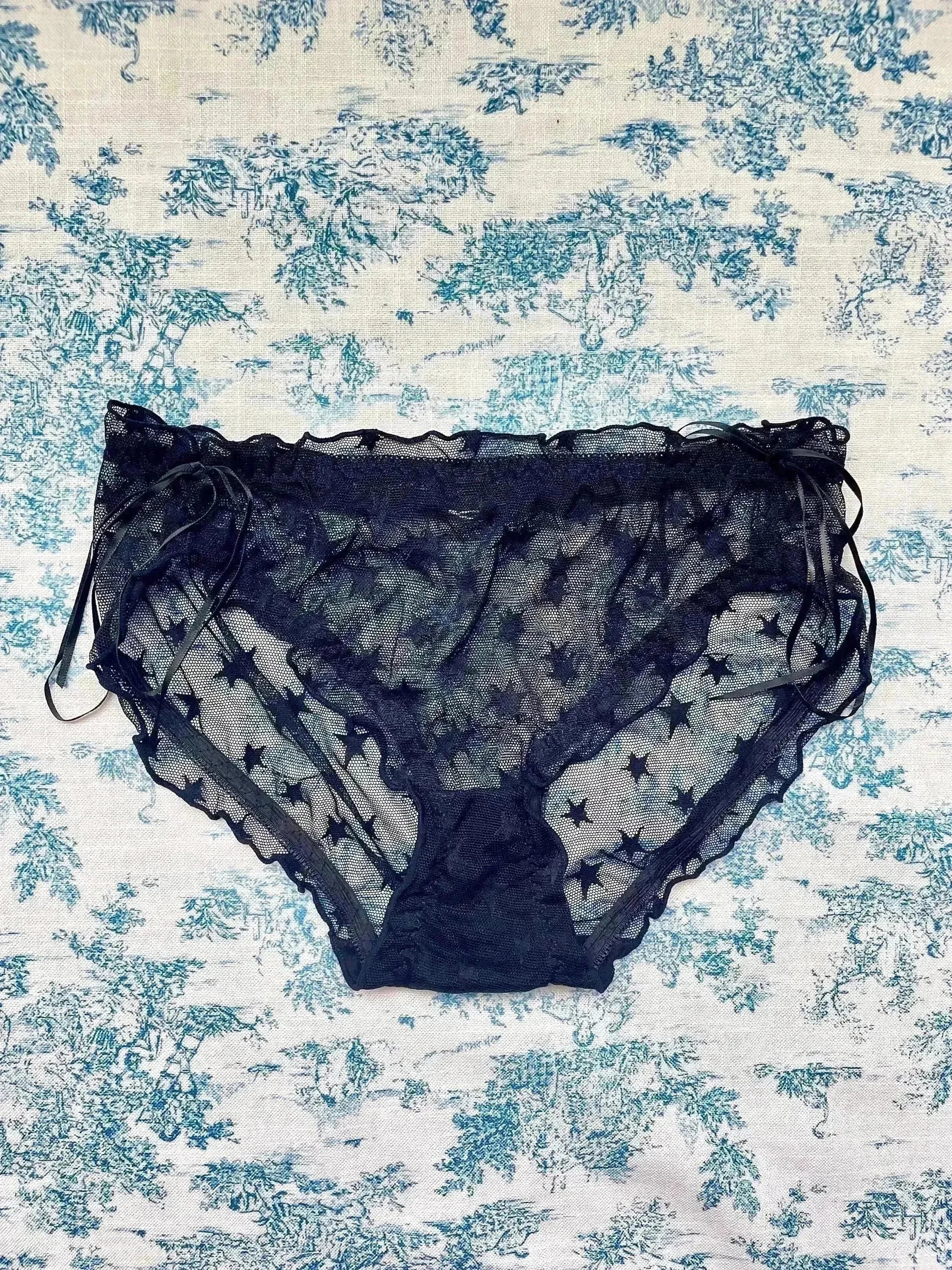 Black Mesh Star Panty - Femstylo