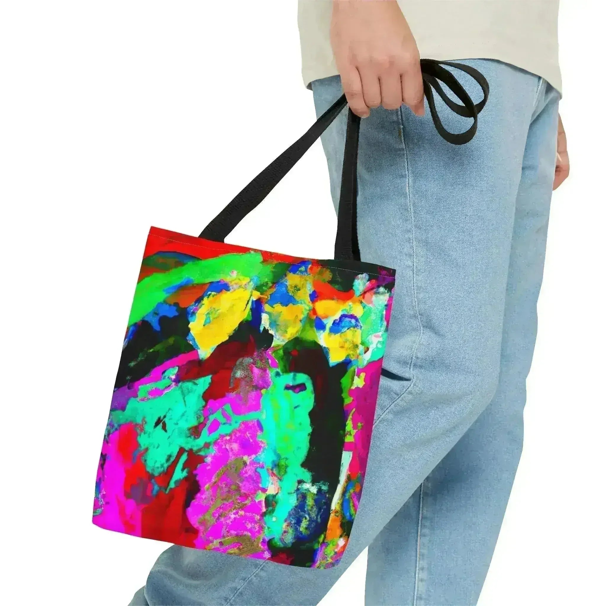 Large Tote Bag Multicolor Abstract Pattern - Femstylo