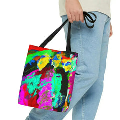 Large Tote Bag Multicolor Abstract Pattern - Femstylo