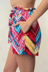 White Birch High Waisted Printed Shorts - Femstylo