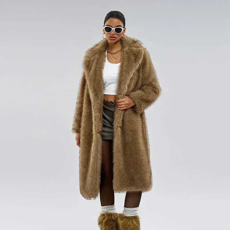 Royal Faux Fur Maxi Coat – 25 Edition - Femstylo