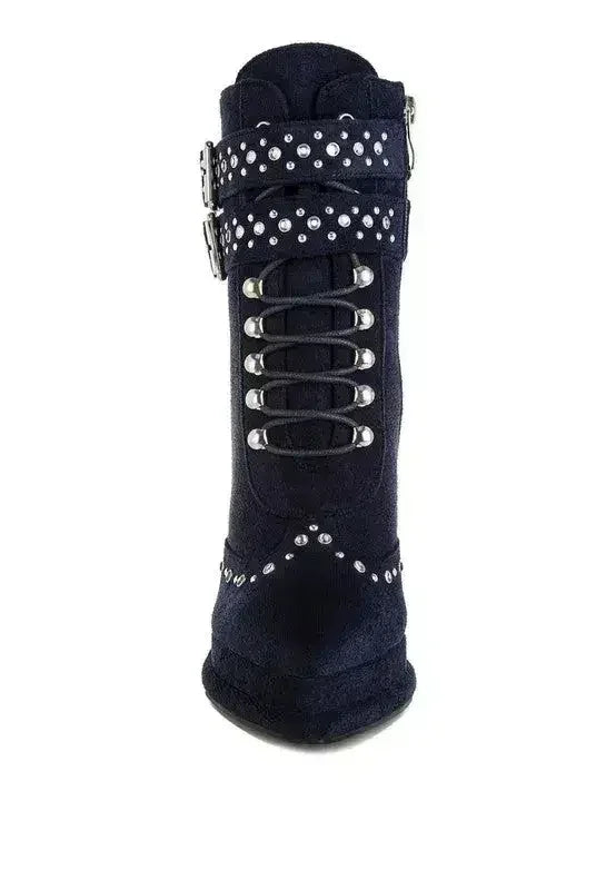 Punk Harness Boots - Studded High Heel Boots | Femstylo - Femstylo