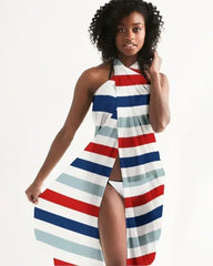 Swim Cover Up / Red White and Blue Sarong Wrap - Femstylo
