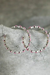 Bonbon Turquoise Big Circle C Shaped Earrings - Femstylo