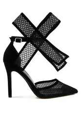 Regenta Big Bow Detail Stiletto Sandals - Femstylo