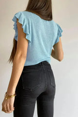 Cascading Ruffles Knit Tank Top - Femstylo