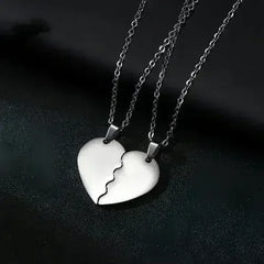 π Couple Heart Puzzle Necklace β Two Halves, One Love - Femstylo