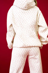 Pink Floral Kangaroo Pocket Hoodie Pants Set