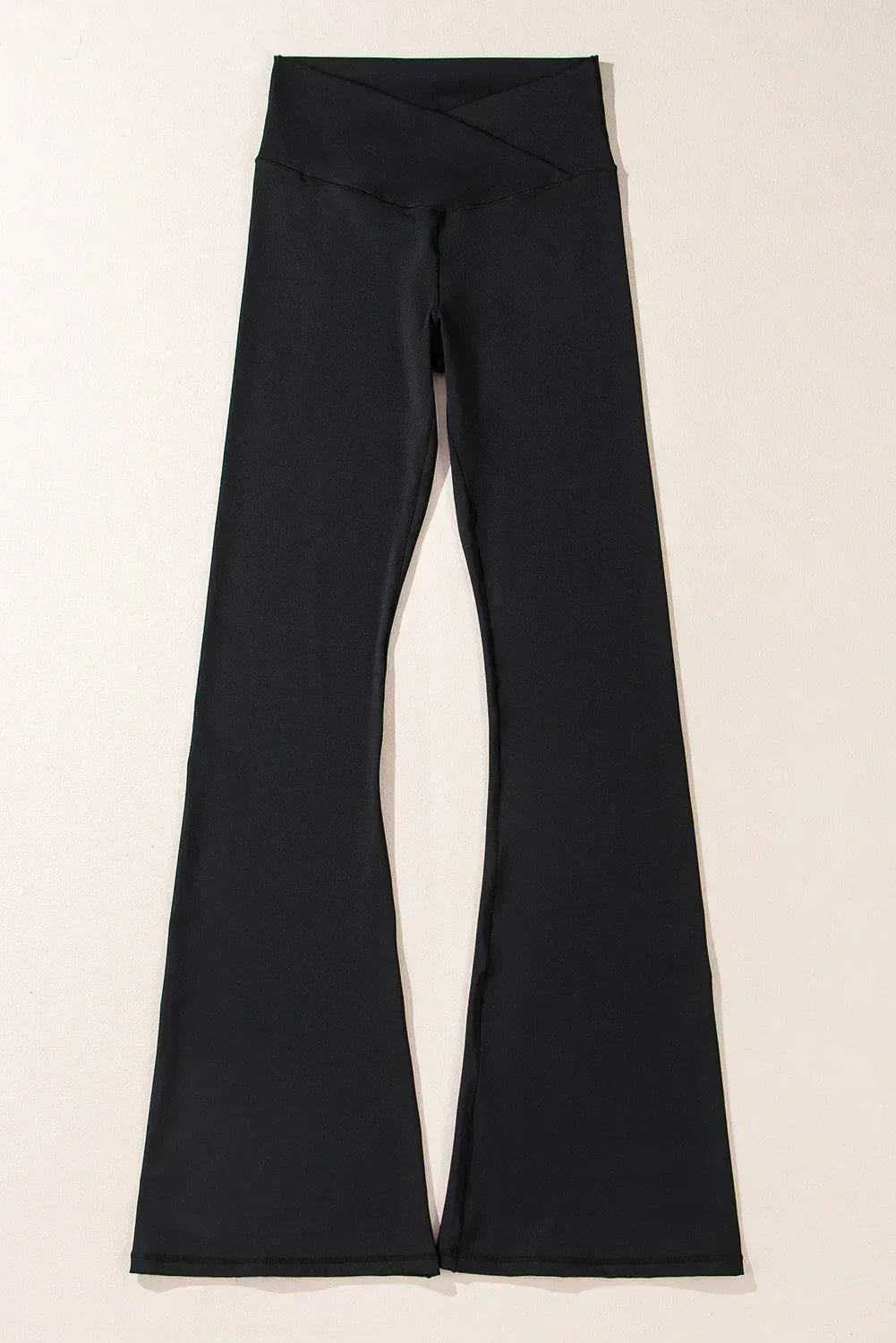 Dark Grey V Shape High Waist Flared Leggings - Femstylo