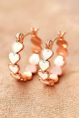 White Valentine Heart Hoop Earrings - Femstylo