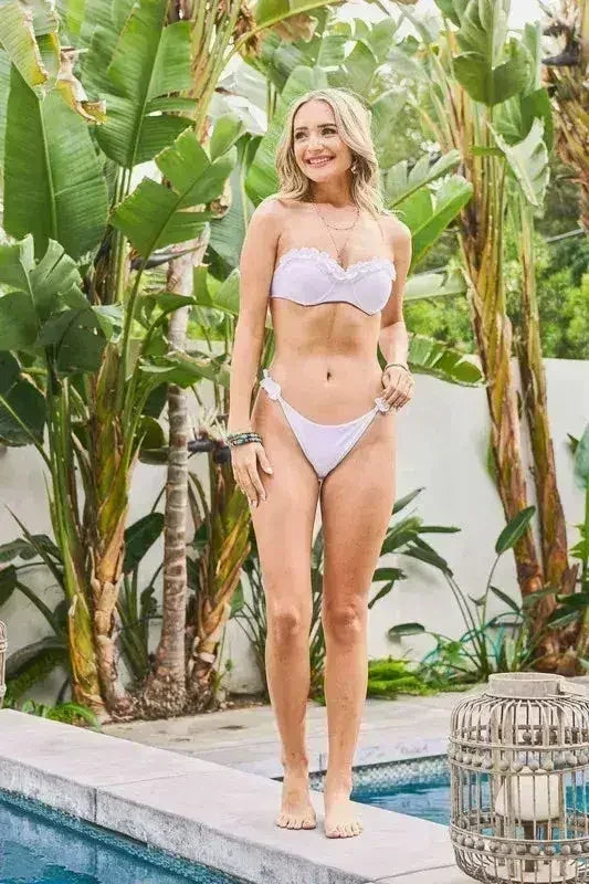 And The Why Frill Trim Bandeau Bikini Swim Set - Femstylo