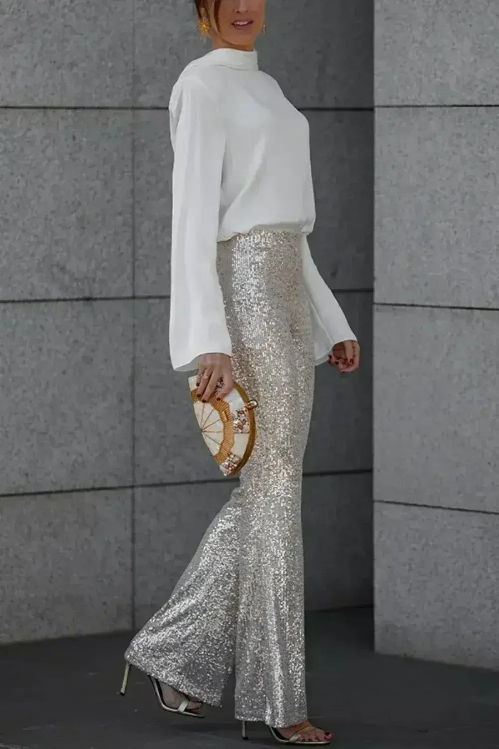 Backless Cowl Neck Long Sleeve Blouse – Elegant & Stylish | Femstylo - Femstylo