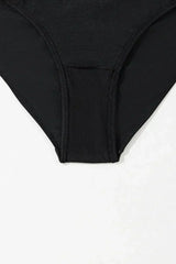 Light Blue Crossover Colorblock Cutout One Piece Swimsuit - Femstylo