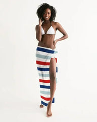 Swim Cover Up / Red White and Blue Sarong Wrap - Femstylo