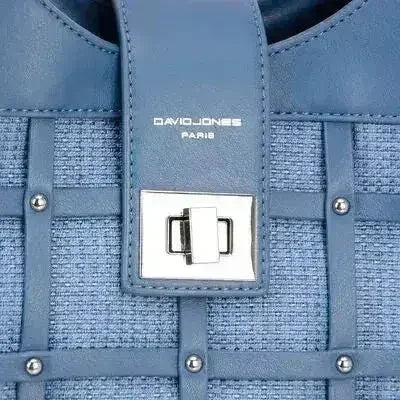 David Jones Rivet Handbag – Edgy PU Leather Medium Tote - Femstylo