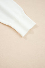 White Sequins GAME DAY Graphic Round Neck Sweater