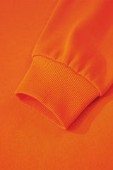 Fiery Red Striped Sleeve Loose Fit Sweatshirt - Femstylo