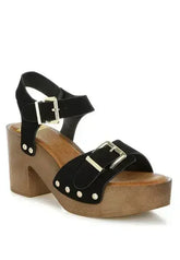 Lhasa Real Suede Leather Clog Sandals - Femstylo