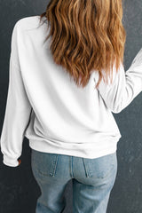 White Christmas Tree Graphic Heat Transfer Printing Holiday Sweatshirt