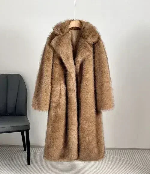 Royal Faux Fur Maxi Coat – 25 Edition - Femstylo