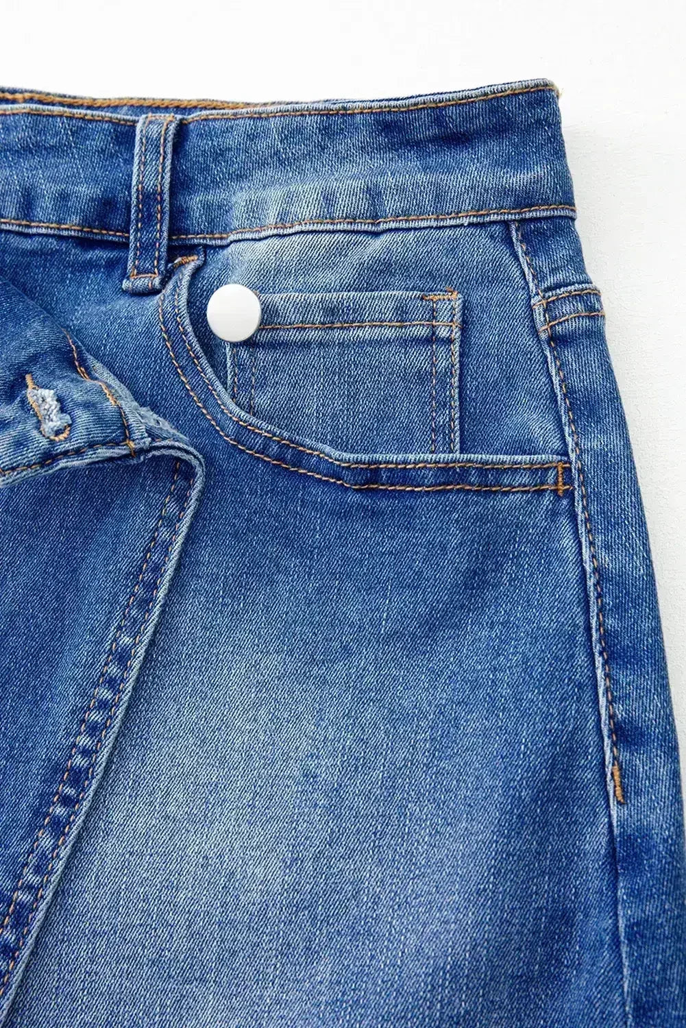 Ashleigh Blue Wrapped Crossed Waist Denim Mini Skirt - Femstylo