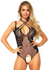 Wrap Around Crotchless Teddy - Femstylo