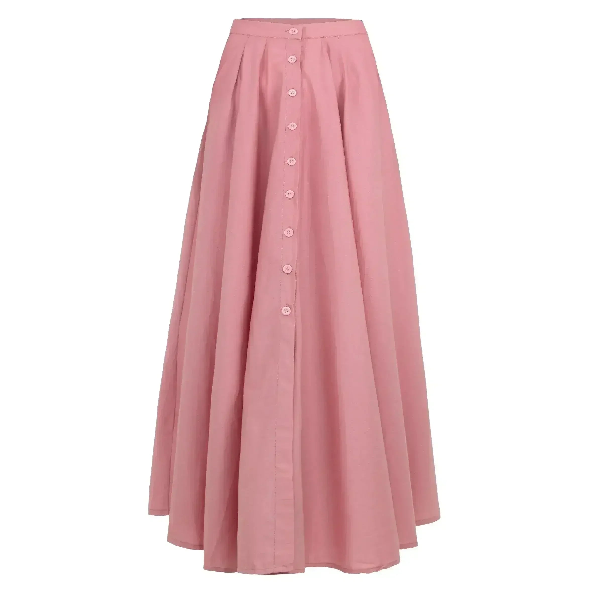 ARUM Pleated Maxi Skirt in Blush Pink - Femstylo