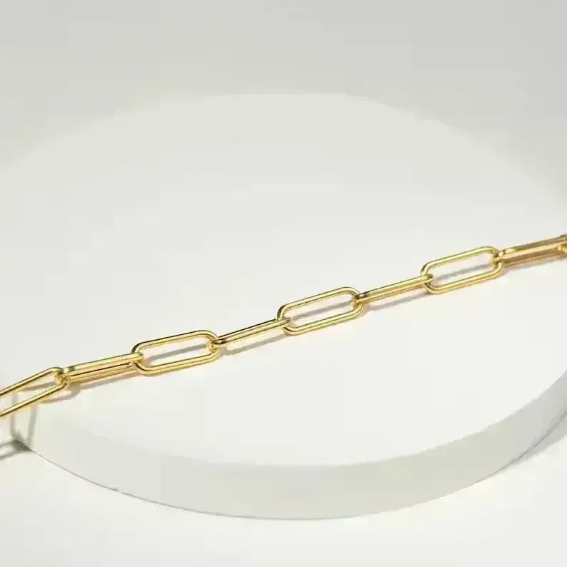 Paperclip Chain Bracelet, Link Chain Bracelet, Bracelet For Women - Femstylo