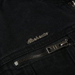 Rockmore Streetwear Double Zipper Denim Jackets Solid Casual Vintage Long Sleeve Outerwear Harajuku Cargo Style Women's Coats