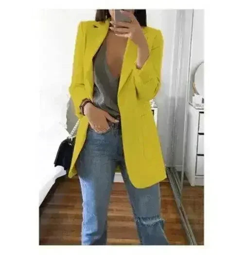 Autumn Women Casual Slim Blazers Suit Jacket Fashion Lady Office Suit - Femstylo