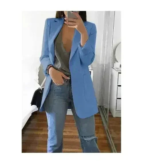 Autumn Women Casual Slim Blazers Suit Jacket Fashion Lady Office Suit - Femstylo
