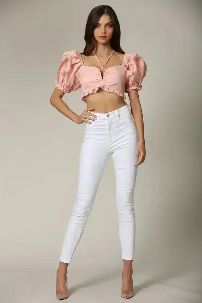 Square Neck Puff Sleeve Top – Elegant & Trendy for Every Occasion - Femstylo