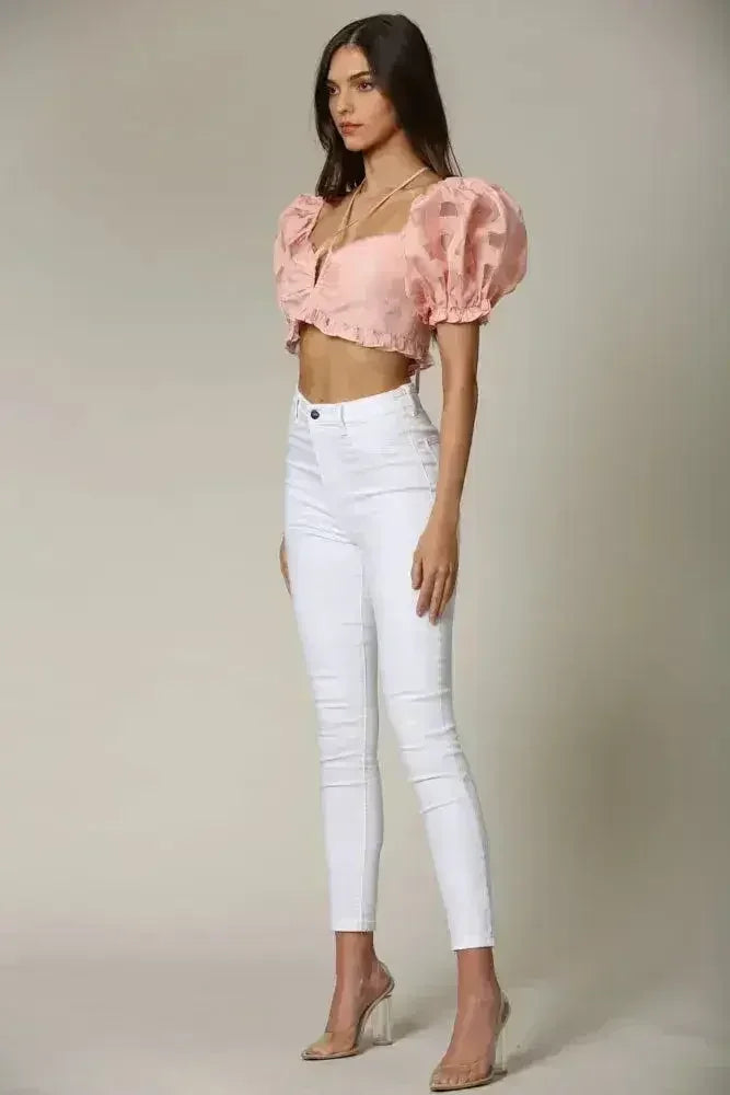 Square Neck Puff Sleeve Top – Elegant & Trendy for Every Occasion - Femstylo