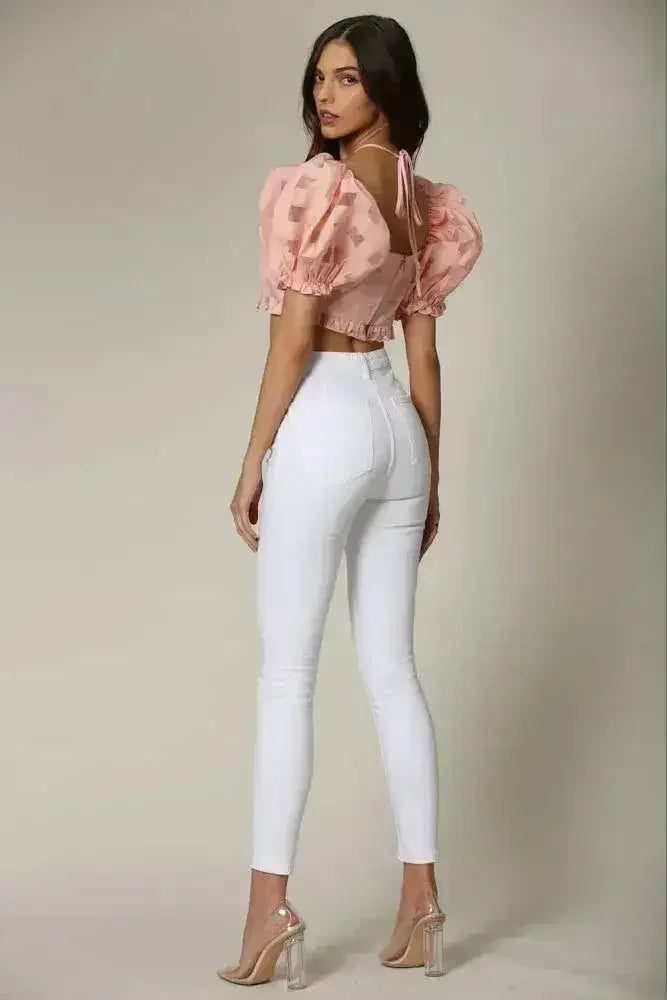 Square Neck Puff Sleeve Top – Elegant & Trendy for Every Occasion - Femstylo