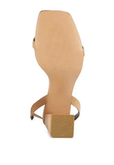 Mooncut Ankle Strap Block Heel Sandals - Femstylo