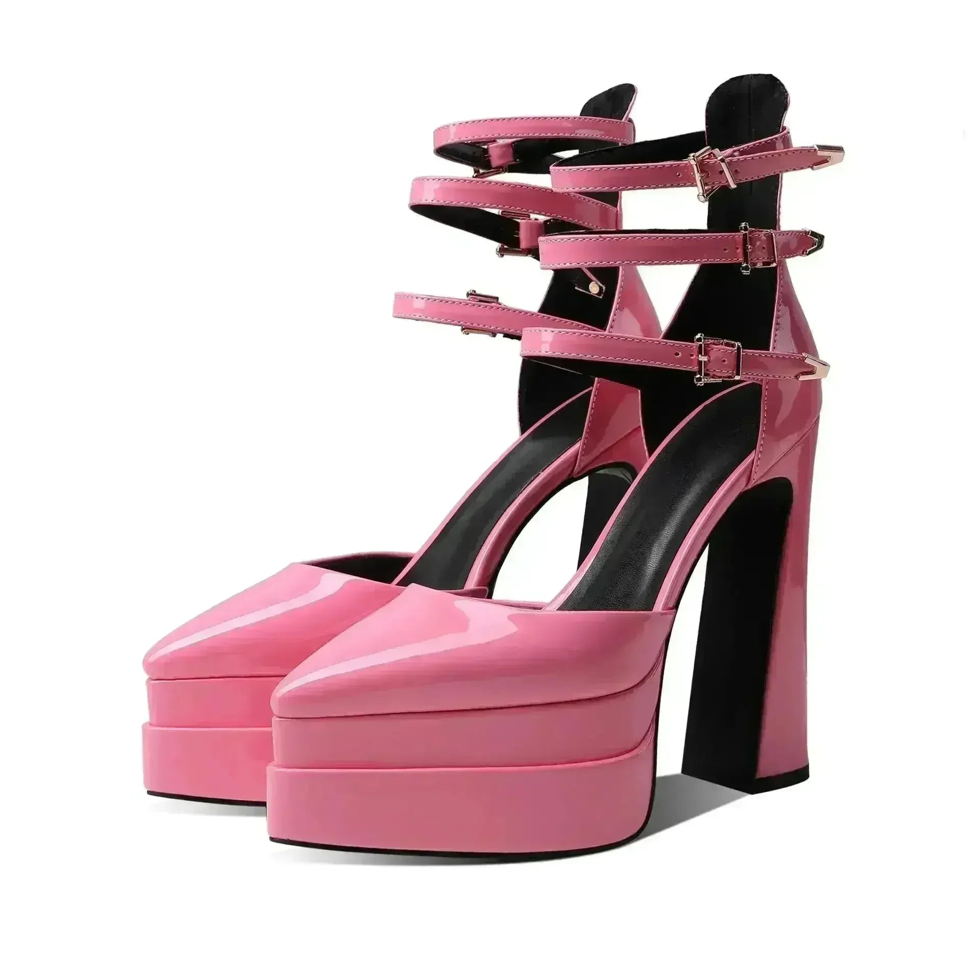 Fashion Pointed Toe Women's Shoes High Heel Hollow Sandals Waterproof - Femstylo