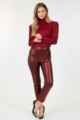 Animal Skin Vinyl Ankle Pants - Femstylo