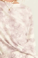 A Star-pattern Tie-dye Knit Top - Femstylo