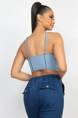Bustier Sleeveless Ribbed Top - Femstylo