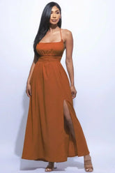 Side Slit Maxi Dress - Femstylo