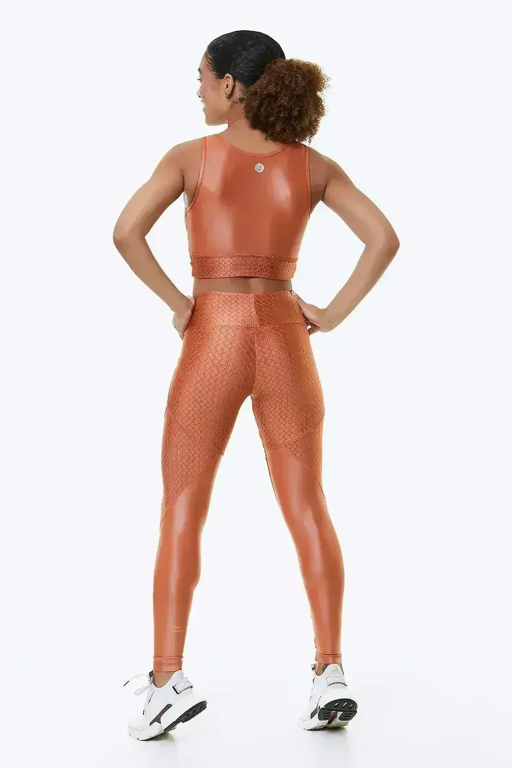 ORANGE BLOSSOM CROPPED SPORTS BRA - Femstylo
