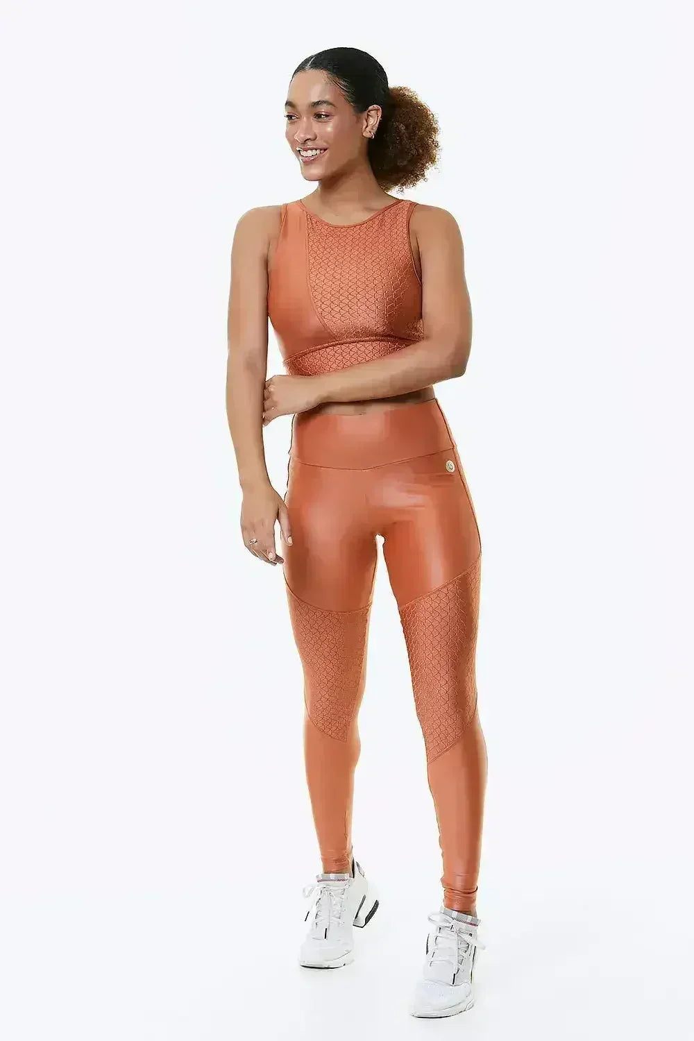 ORANGE BLOSSOM CROPPED SPORTS BRA - Femstylo